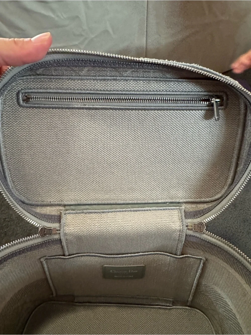Dior Embroidered Canvas Vanity Case
